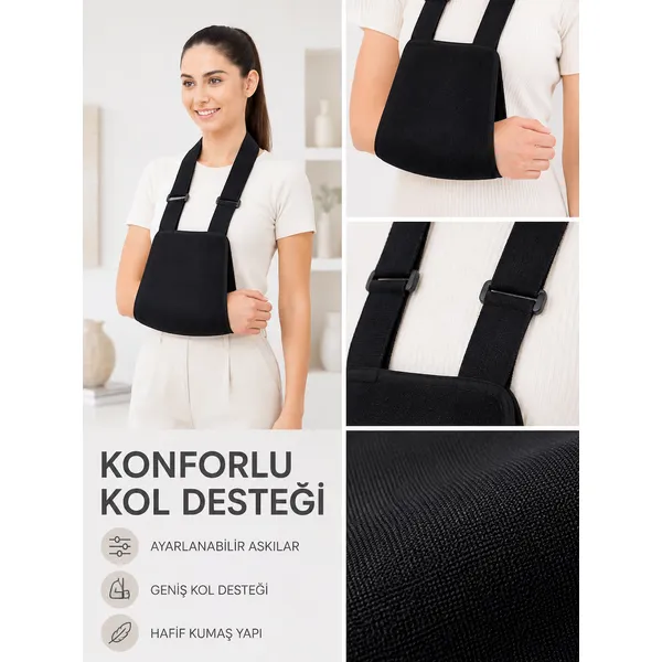 Pratik Kol Askısı Ayarlanabilir Kol Destekleyici Omuz ve Kol Askısı - Lisinya