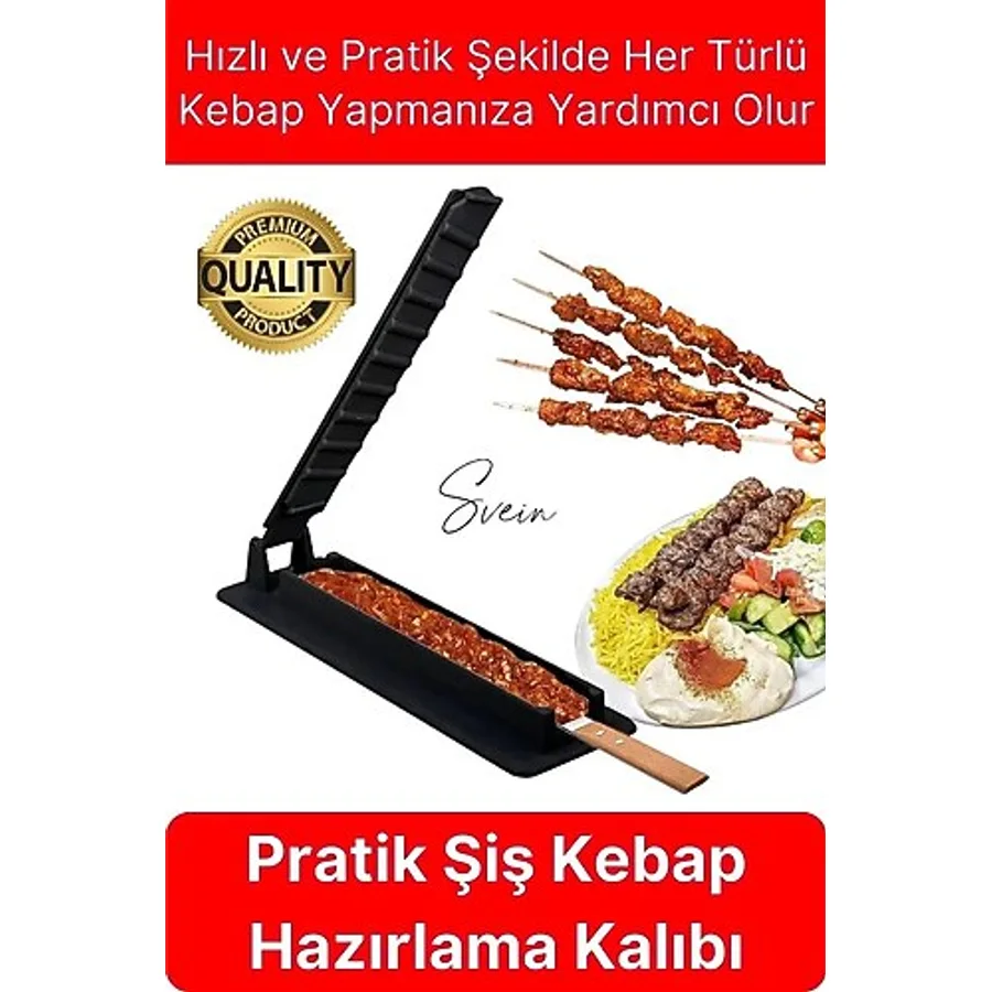 Pratik Kolay Hızlı Adana Urfa Şiş Kebap Yapma Kalıbı Kebapmatik Makinesi Et Hazırlama Aparatı Kutusu