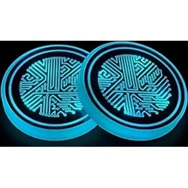 pratikus 7 Renkli LED Akıllı Bardak Altlığı - USB Şarjlı, Sensörlü,