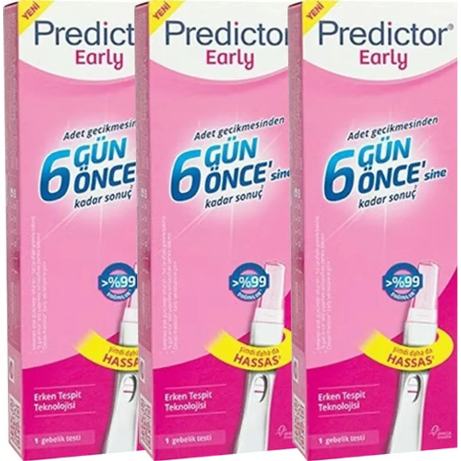Predictor Early Erken Gebelik Testi 3'lü Paket
