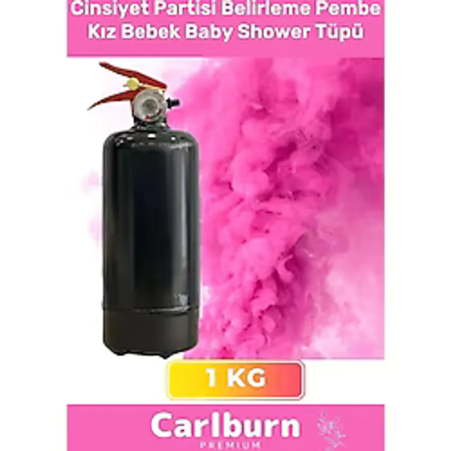 Premium Ambalajı Yazısız Ibaresiz 1 kg Cinsiyet Partisi Belirleme Pembe Kız Bebek Baby Shower Tüpü