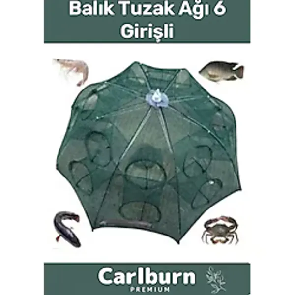 Premium Dayanıklı Özel Fermuarlı Yem Bölmeli Pratik Kolay Kurulum 6 Girişli Kuş Balık Ağı