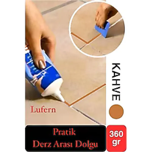 Premium Fayans Arası Kahve Hazır Derz Dolgu Gaga Uç Tüp Mermer Mutfak Banyo Zemin Duvar Onarıcı