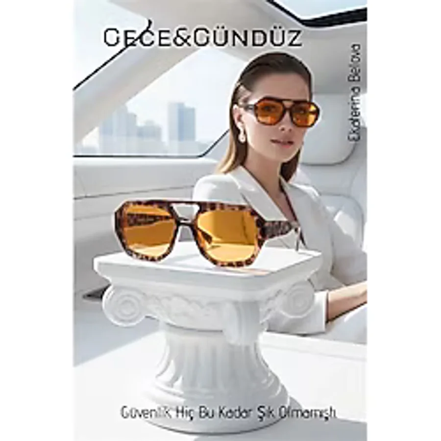 Premium Gece Ve Gündüz Görüş Kadın Sürüş Gözlüğü - Anti-Refle Lüks Tasarım
