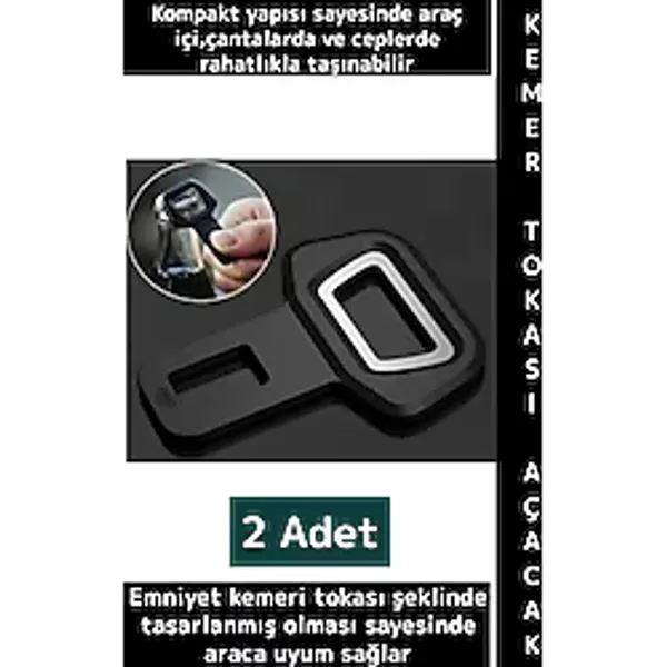 Premium Kompakt Çanta Cep Boy Araç İçi İşlevsel Çok Şık Pratik Kemer Tokası Tasarımlı Açacak 2 Adet