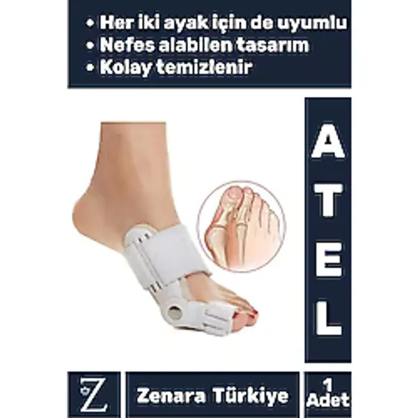 Premium Sağ Sol Her İki Ayak İçin Uyumlu Yıkanıp Kolay Temizlenir Baş Parmak Kemik Düzeltici Atel
