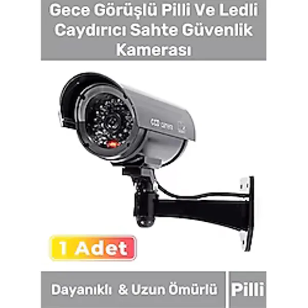 Premium Seri Ev Apartman Bahçe İş Yeri Gece Görüşlü Pilli Ledli Caydırıcı Oyuncak Güvenlik Kamerası
