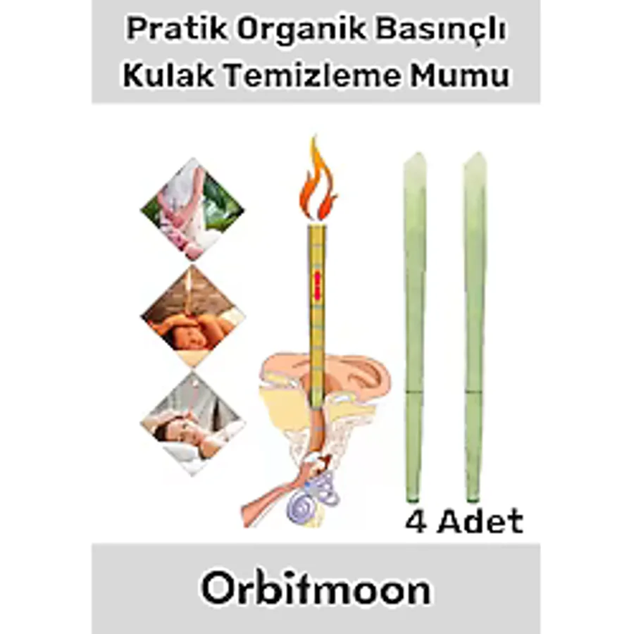 Premium Seri Kulak İçi Kir Temizleme Hava Basınçlı Doğal Aromaterapi Mumu 4 Adet