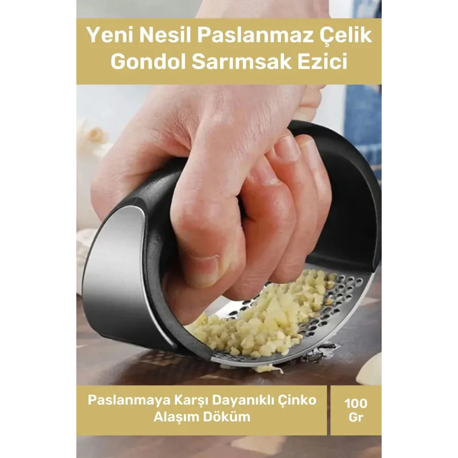 Premium Seri Pratik Kolay Temizlenir Paslanmaz Çelik Pratik Mutfak Sarımsak Ezme Rendesi