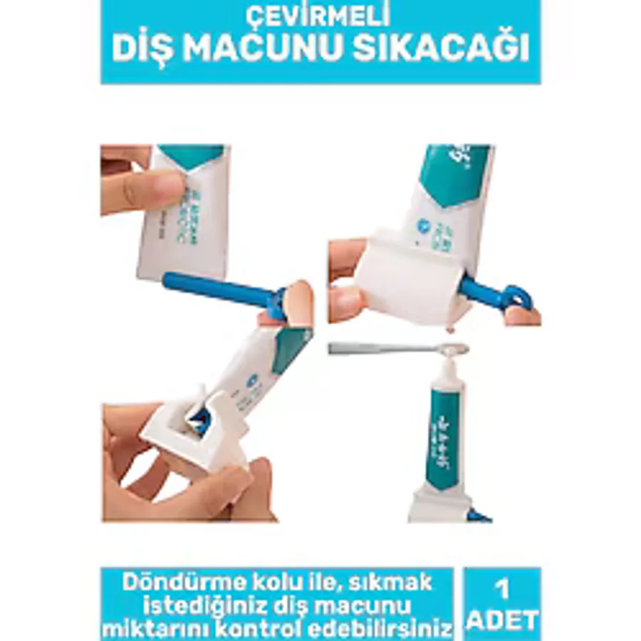 Premium Yüksek Kaliteli Kompakt Banyo Seyahat Çevirme Kollu Diş Macunu Sıkacağı
