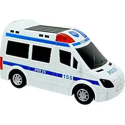 Prestij Oyuncak Sesli Isikli Hareketli Carp Don 112 Polis Imdat Arac Oyuncak Polis Minibus 155