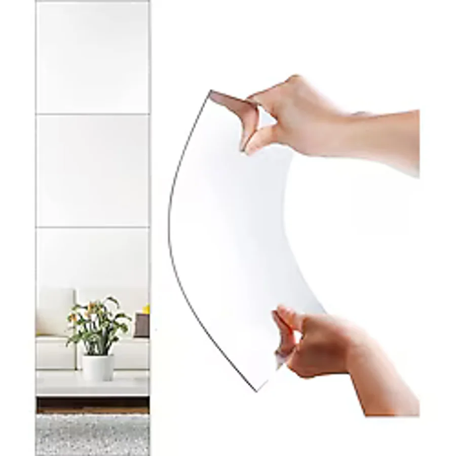 Prestijdijitalbaskı Kırılmaz Pleksi Ayna 30x30 Cm 1 Mm Gümüş 4 Adet