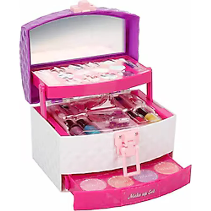 Pretty Pinky Üç Katlı Taşıma Çantalı Makyaj Seti 4279