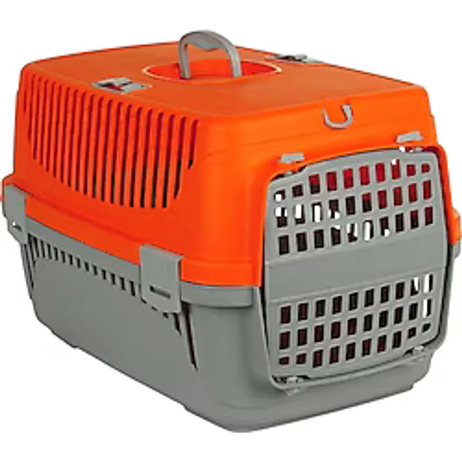 Pribor Hz-100 Kedi Köpek Evcil Hayvan Taşıma Çantası Box Orta Boy Çok Fonksiyonlu Turuncu Gri gri-turuncu