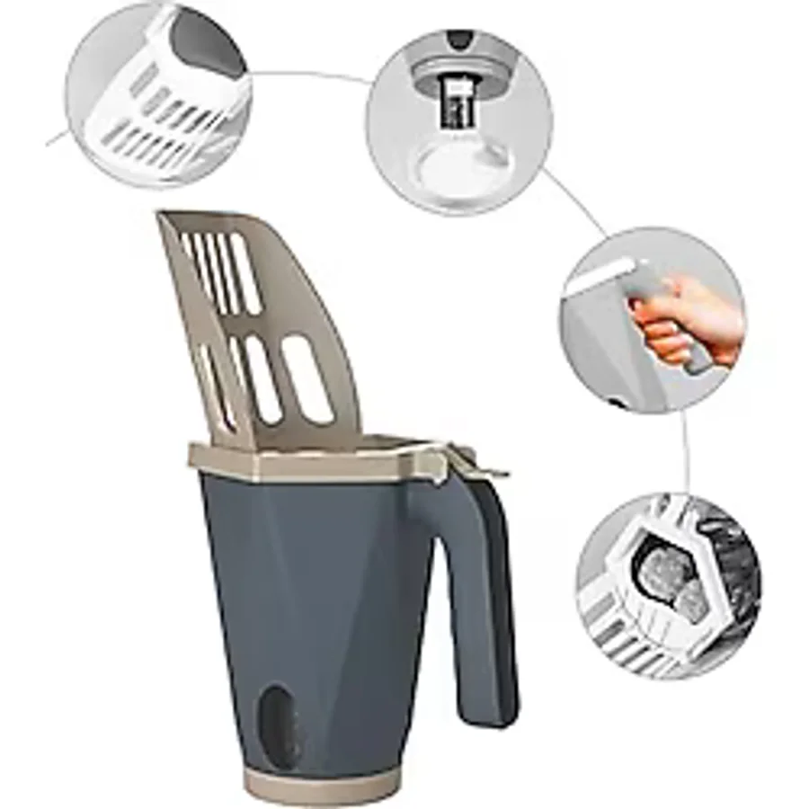 Pribor Kedi Kumu Küreği, Çöp Torbası Hazneli, Plastik, Ergonomik Tutma Saplı