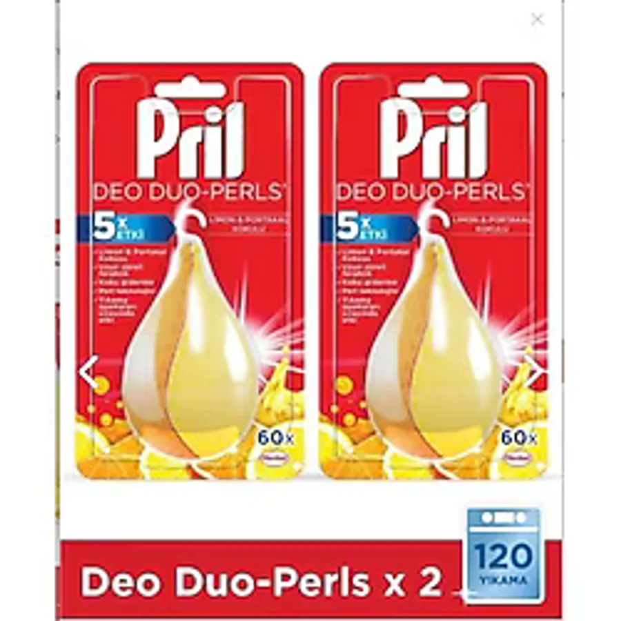 Pril Deo Duo-Perls 5x Etki Bulaşık Makinesi Koku Giderici x 2 Adet