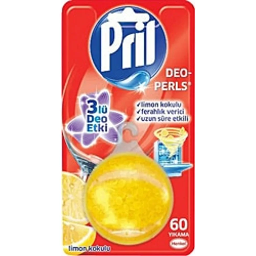Pril Deo Perls Limon 60 Yıkama Bulaşık Makinesi Kokusu