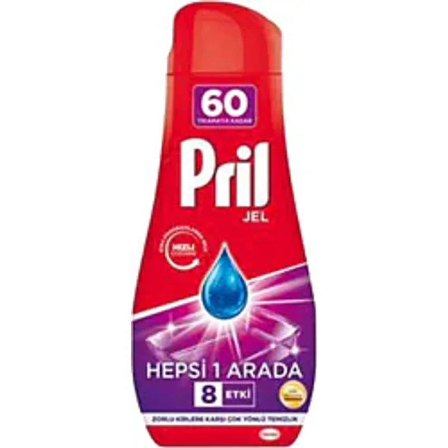 Pril Hepsi Bir Arada Bulaşık Jel Deterjanı 60 Yıkama 1080 ml
