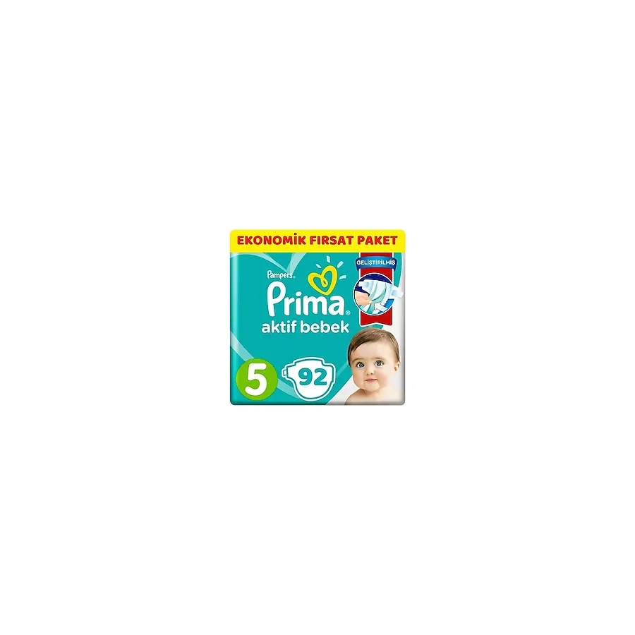 Prima Aktif 5 Numara Junior 46'lı 2 Adet Bebek Bezi
