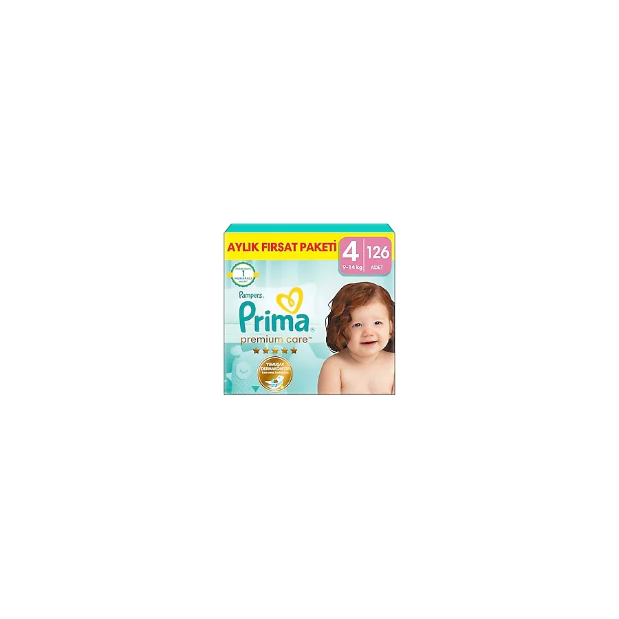 Prima Premium Care 4 Numara Maxi 126'lı Bebek Bezi
