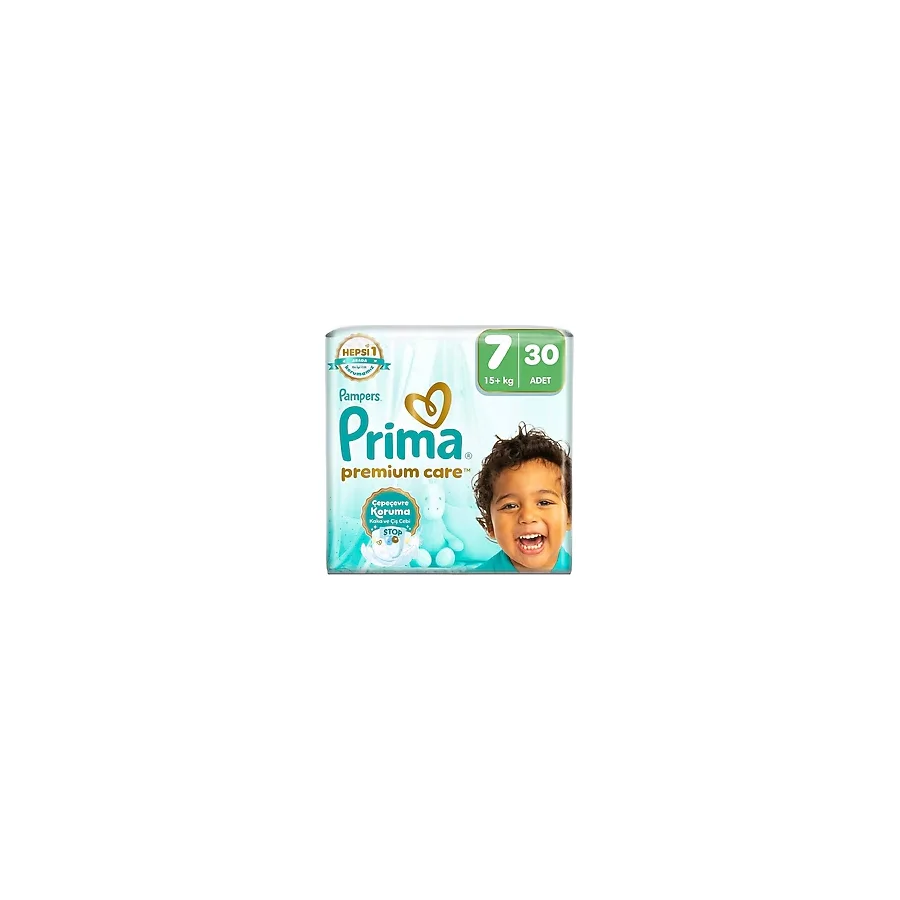 Prima PremiumCare Bebek Bezi Ekonomik Paket 7 Numara 30 Adet Bez