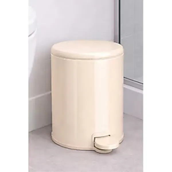 Primanova Cigo 3 Lt Banyo Mutfak Ofis Çelik Çöp Kovası - Bej