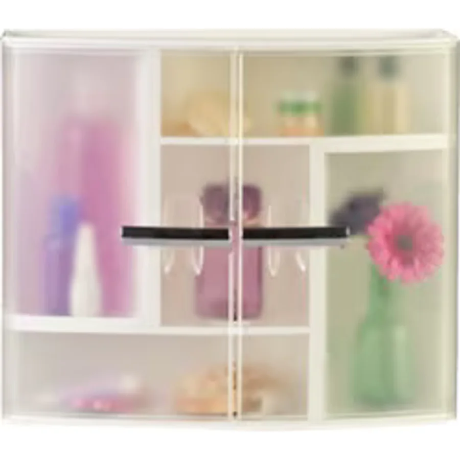 Primanova M-09416 Şeffaf Naturel Banyo Ecza Dolabı
