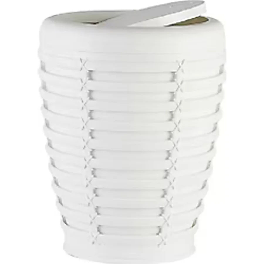 Primanova Palm ME21-01 Beyaz Banyo Çöp Kovası