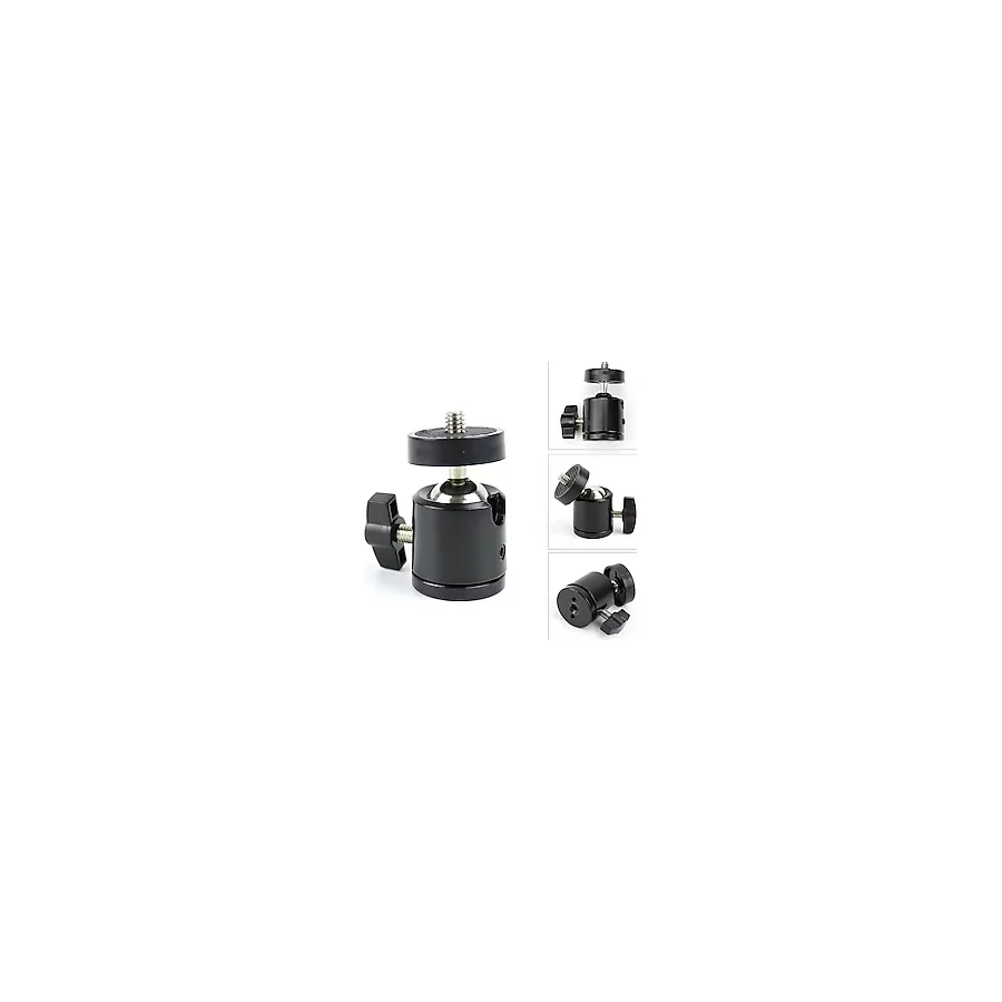Prime 360° Döner Mafsallı Vida Adaptörü, 1/4" Bağlantı Uyumlu ve Monopod Aksesuarı, Kamera, Akıllı Telefon,, Mikrofon, LED Işık, Video Monitör ile Uyumlu Montaj Parçası - Ahşap