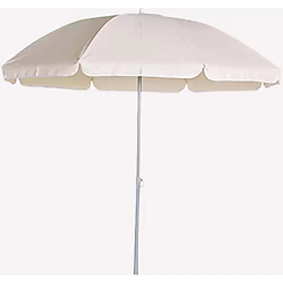 Primera Plaj Şemsiyesi 200 Cm Beyaz Kalın Oxford Kumaş ( Bidonsuz ) - 2 x 2 m