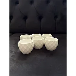 Print Zone Yumurta Tutucu 6'lı Set Modern Yumurtalık Dekoratif Yumurta Sunumluk