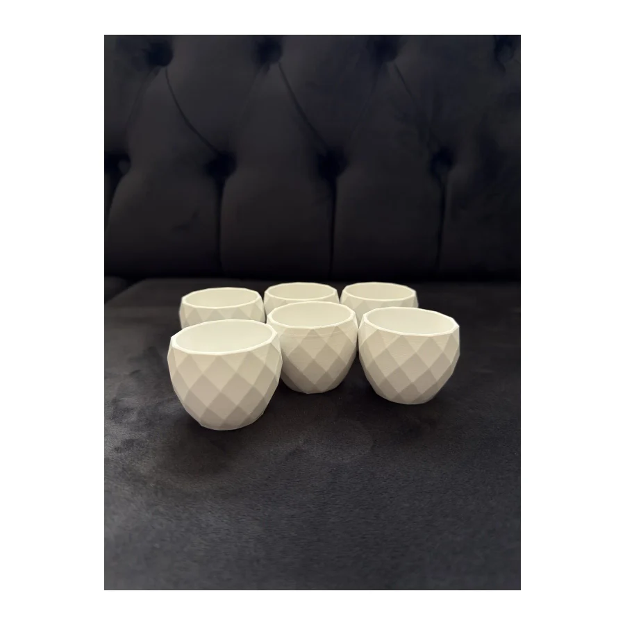 Print Zone Yumurta Tutucu 6'lı Set Modern Yumurtalık Dekoratif Yumurta Sunumluk