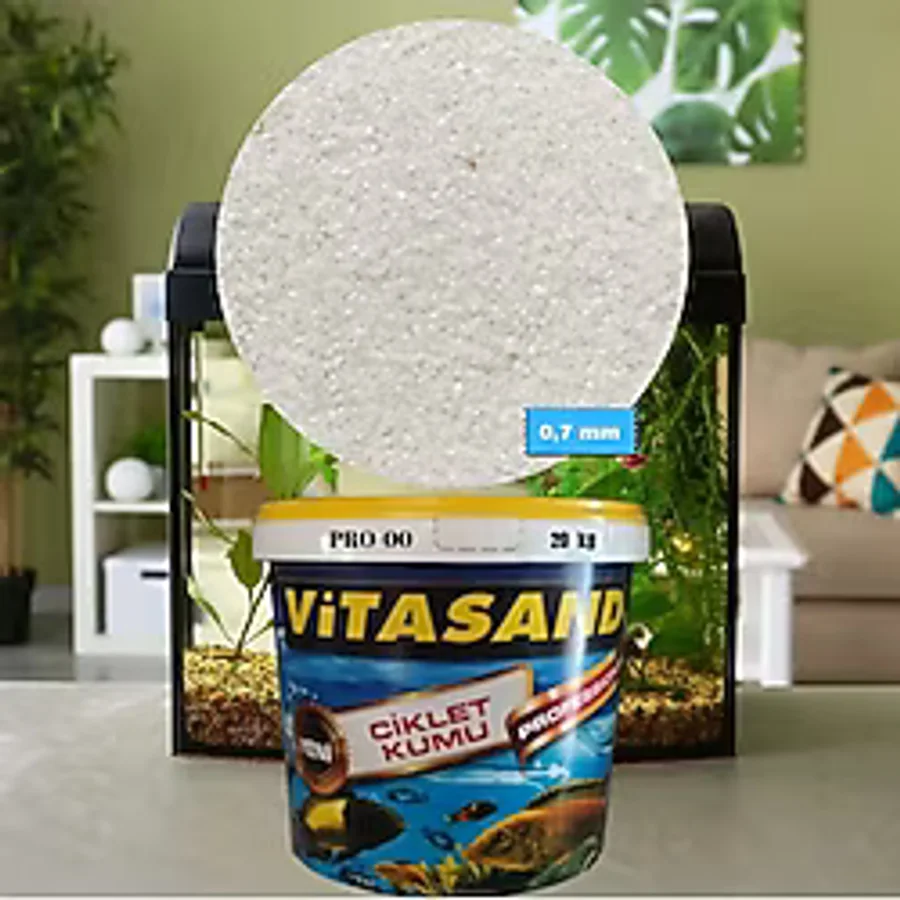 Pro-00 0,7mm 20 Kg Kalsiyum Karbonatlı Akvaryum Kumu