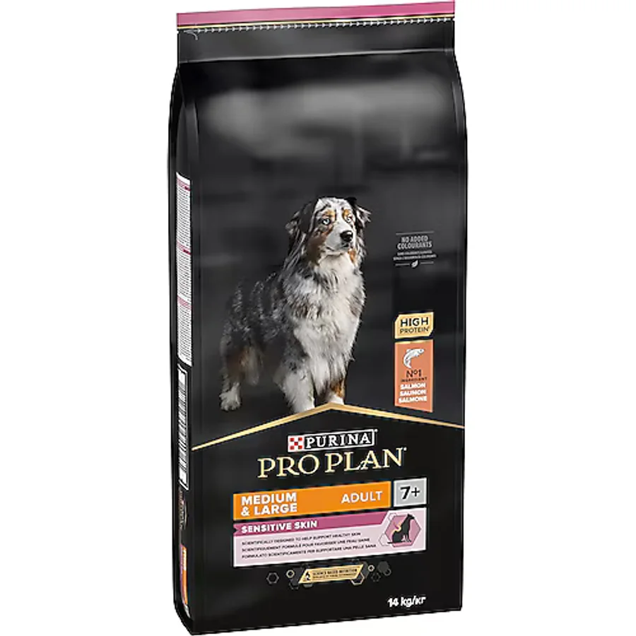 Pro Plan Sensitive Skin +7 Medium & Large Somonlu 14 kg Yaşlı Köpek Maması