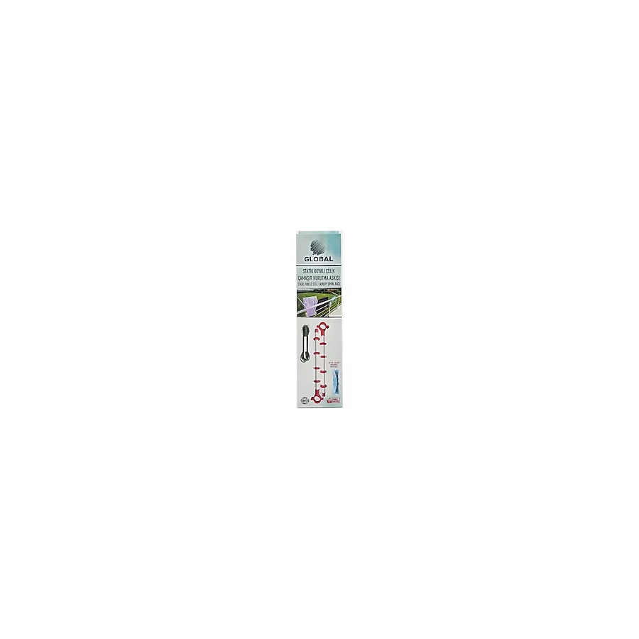 Proalet Balkon Küpeşte Çamaşır Kurutma Askısı 55 cm - Statik Boyalı Çelik Boru + Çamaşır İpi ve Mandal Hediyeli
