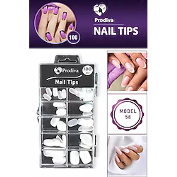 Prodiva 100'lü Kutulu Takma Tırnak - Nail Tips 58 No