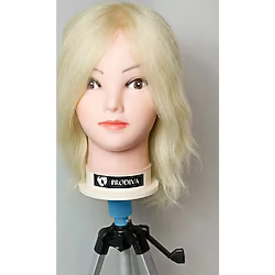 Prodiva Kuaför Gerçek Eğitim Mankeni - 30 Cm Kısa Platin / 613 No