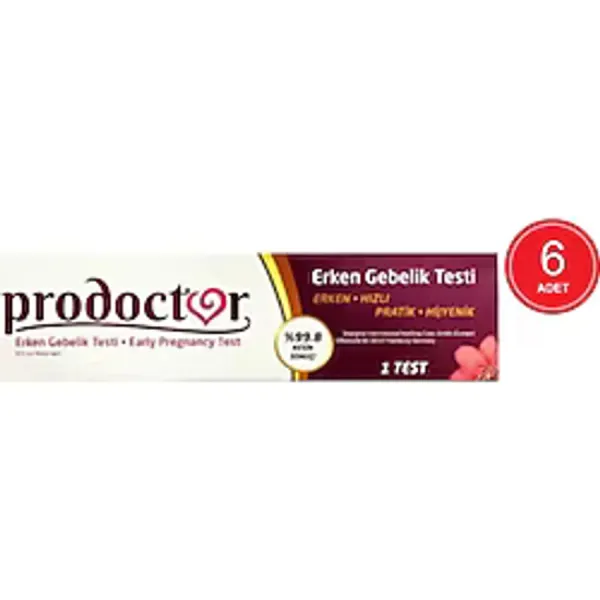 Prodoctor Pratik Erken Gebelik Testi 1 Test x 6 Paket