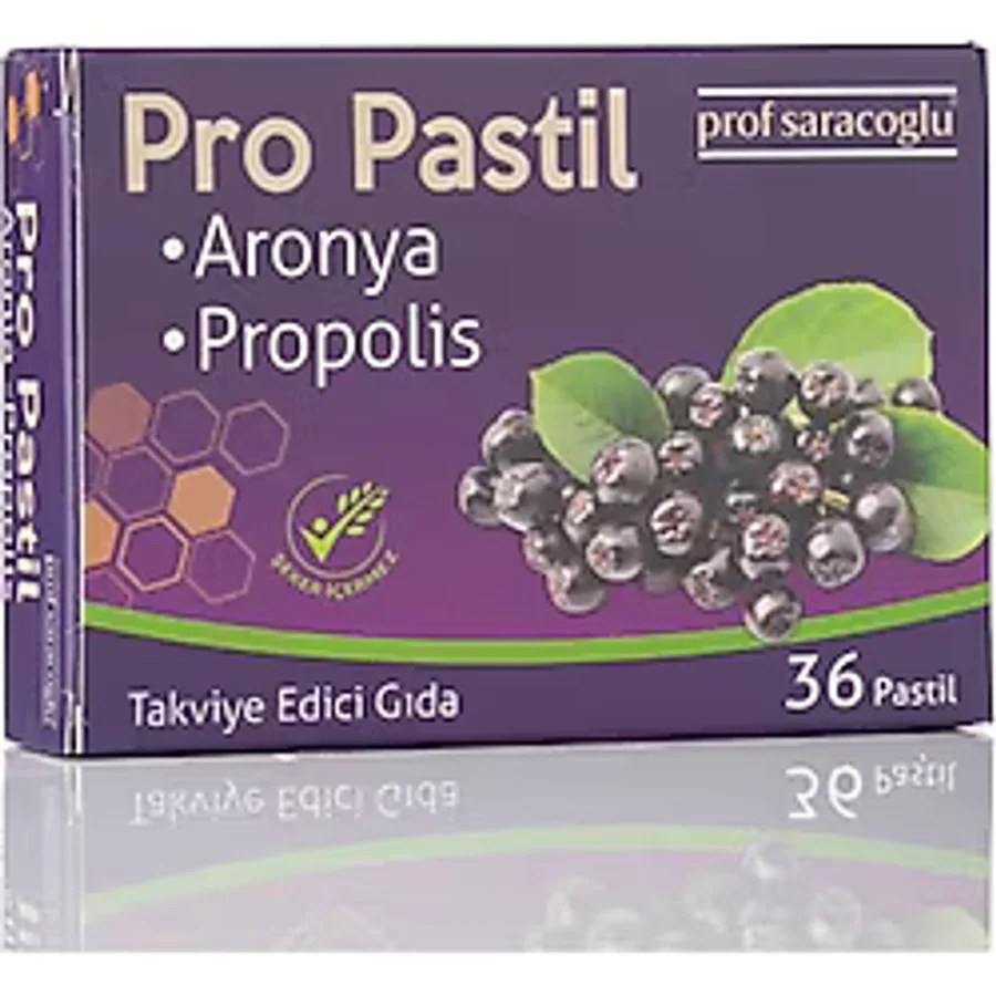 prof saracoglu Pro Pastil Aronya & Propolis Takviye Edici Gıda