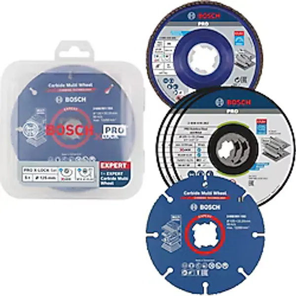 Professional 5 Parça X-Lock Kesme Diski Taşlama Diski Seti (Paslanmaz Çelik, Metal, Çap 125 Mm, Açılı Taşlama Makinesi Aksesuarı) - Gri - Standart