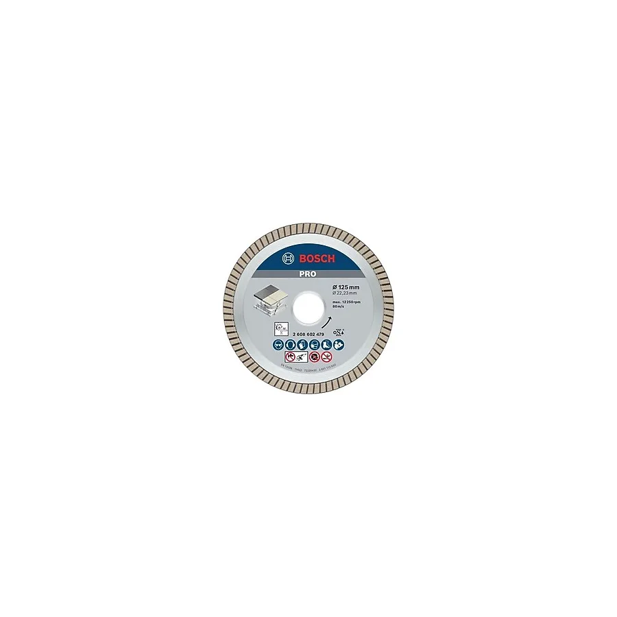 Professional Accessories Elmas Kesme Diski, Best For Ceramic Extra-Clean Turbo (Seramik, 125 x 22,23 Mm, Açılı Taşlama Makinesi Aksesuarı)