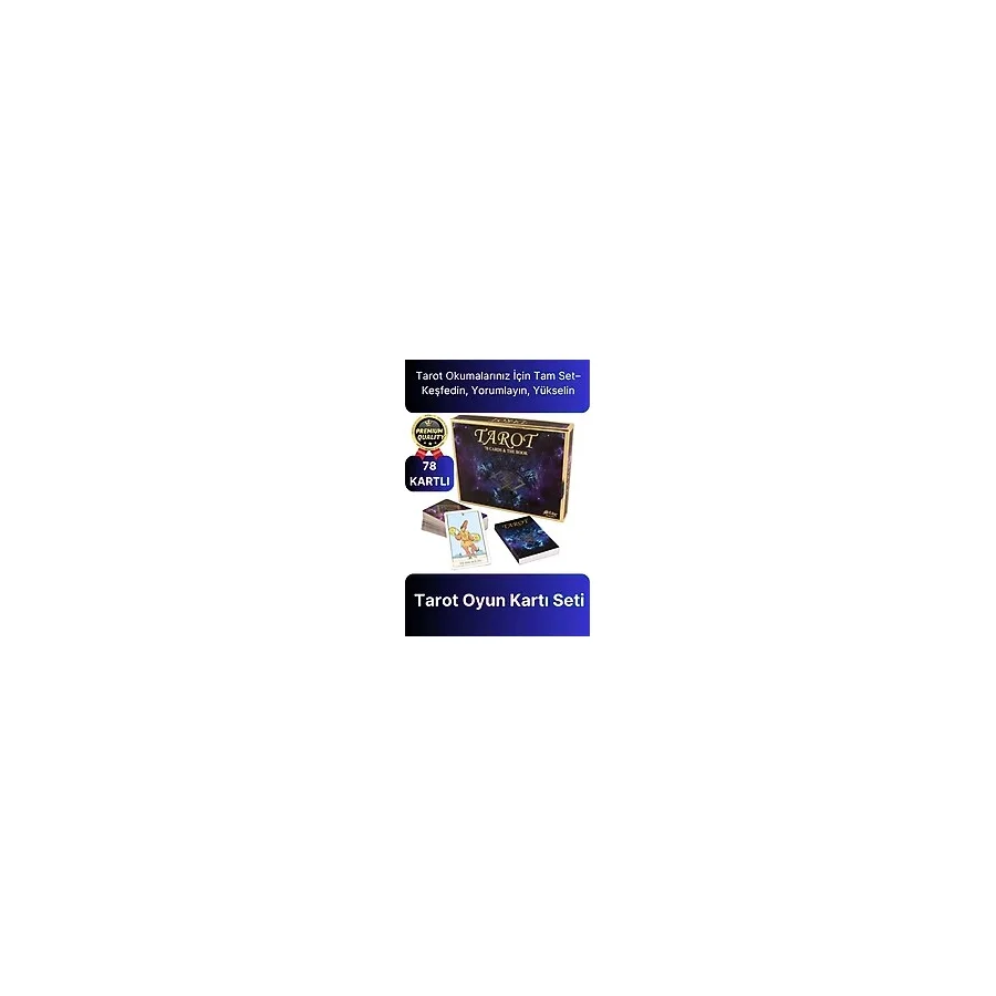 Profesyonel Deluxe 78 Kartlı Açıklanmış Terimli Gelecekle İlgili Spiritüel Tarot Oyun Kartı Seti