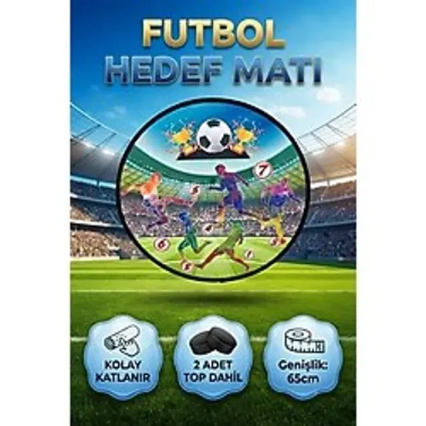 Profesyonel Futbol Hedef Matı - 7 Hedefli Taşınabilir Skor Oyunu Adet Mini Top Dahil Oyun Seti
