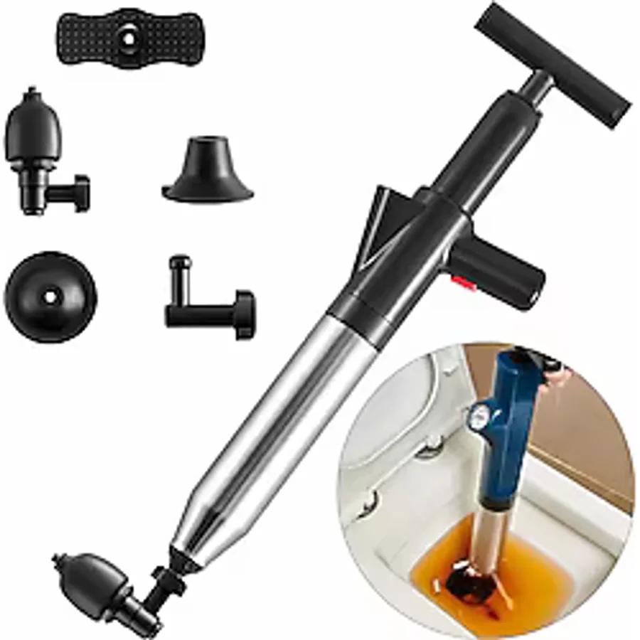 Profesyonel, Yüksek Basınçlı Boru Piston, Tıkalı Tuvalet ve Lavabo Pompası,