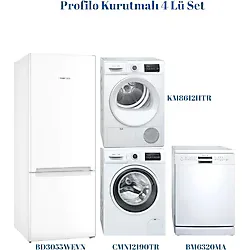 Profilo 4 Lü Kurutmalı Full Set (bd3055wevn - Cmn12190tr - Bm6320ma - Km8612htr)