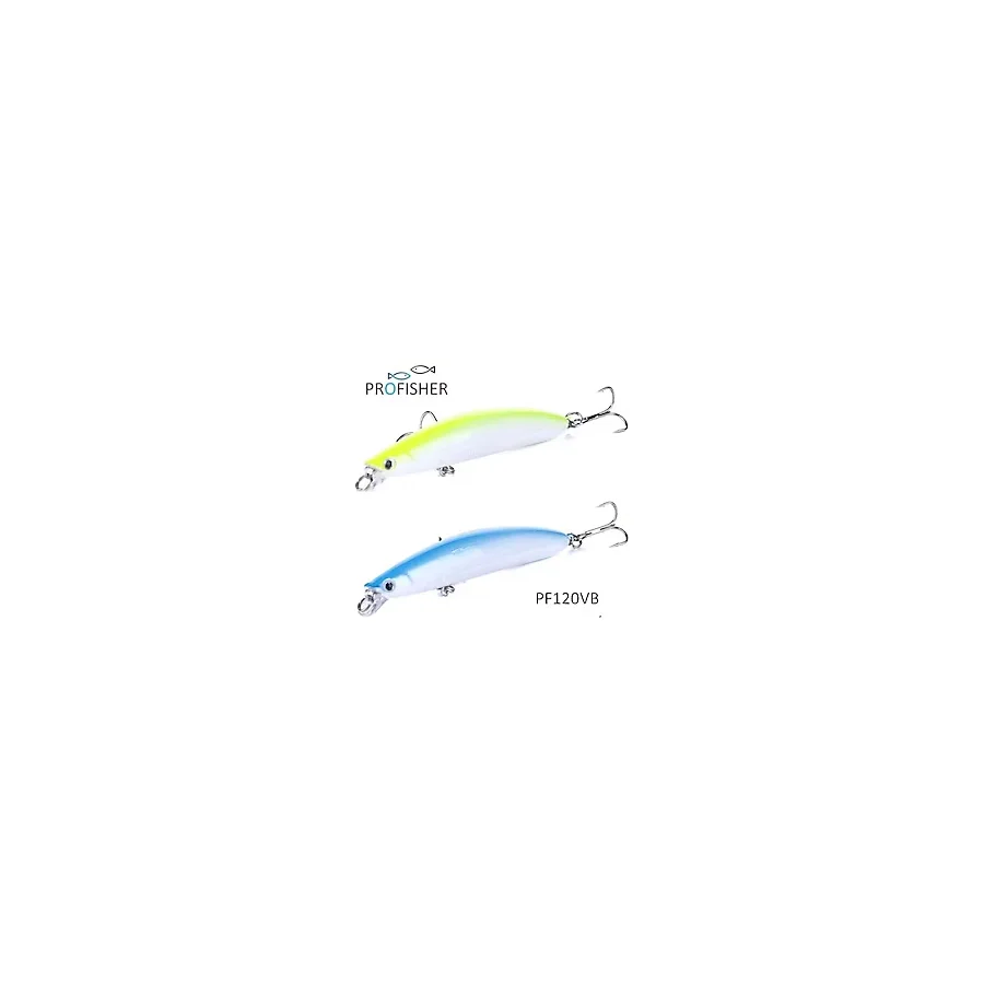 PROFISHER 2 Renk Set 2 Kanca Sahte Balık Yem 9 gr 9 cm B Luya