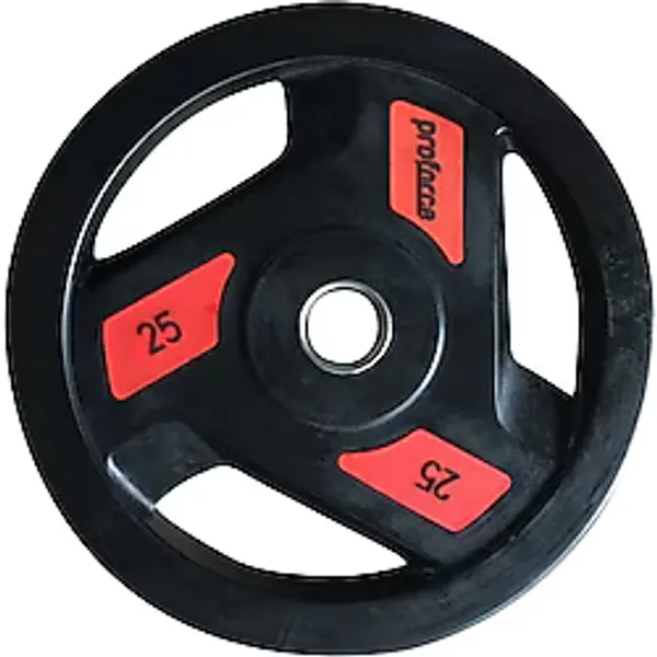 Proforce Kauçuk Kaplı Olimpik Ağırlık Plakası 25KG. Güç Antrenmanı, Ağırlık Kaldırma, Sağlam Dökme Demir Plaka FLS25