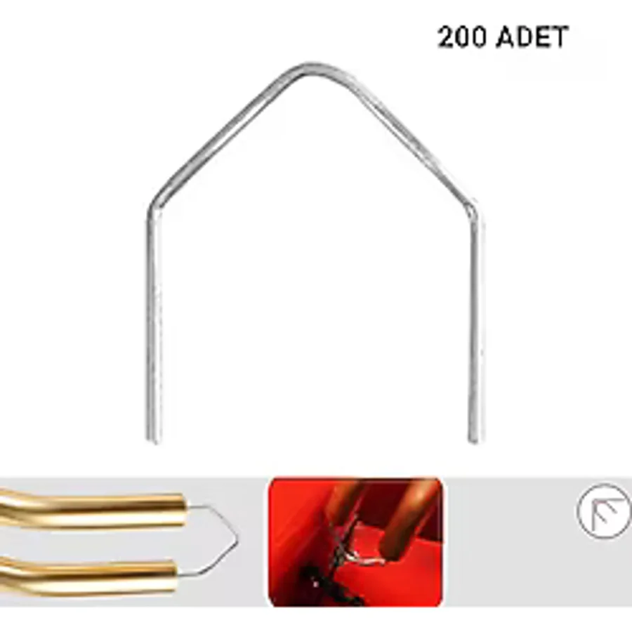 Prolektro 200 Adet 0,8 mm V Tip Plastik Kaynak Zımba Teli