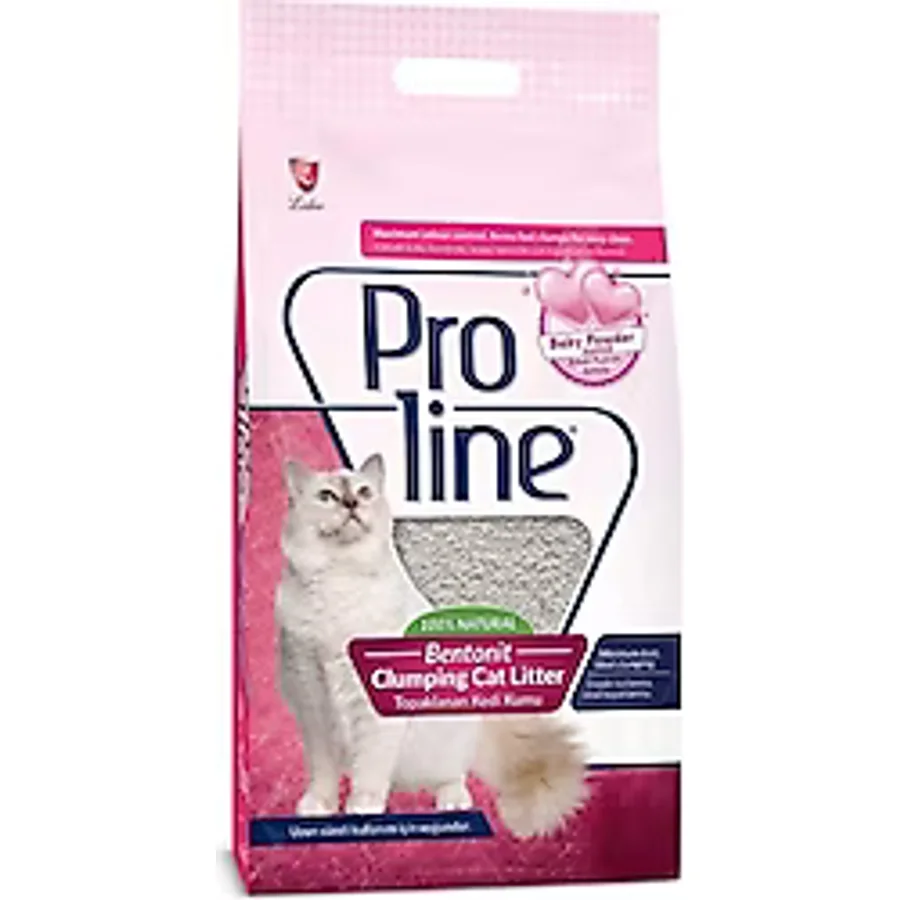 Proline Bebek Pudrası Kokulu 20 lt Bentonit Kedi Kumu