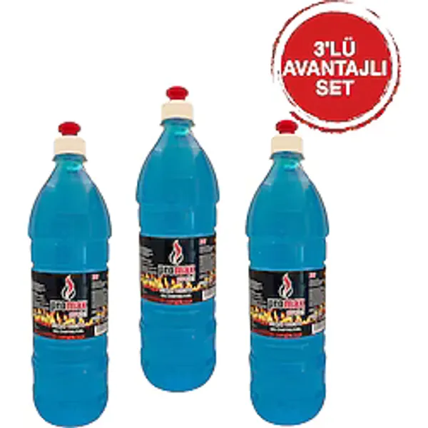promax projel Promax 3'lü Set 1 Litre Jel Reşo Yakıtı - Açık Büfe, Kamp, Mangal ve Kömür Tutuşturucu Jel